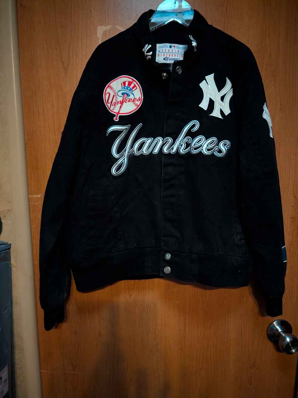 New York Yankees Black Kids Jean Jacket